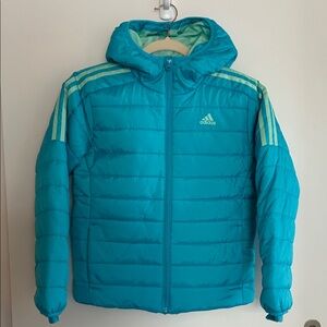 NWT Adidas Hooded puffer Jacket for youth girls size M